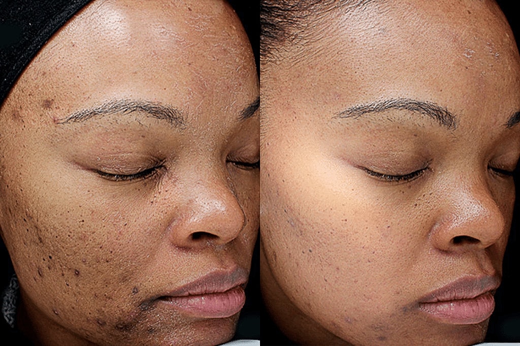 Before and after of Chemical Peels Treatment Washington DC